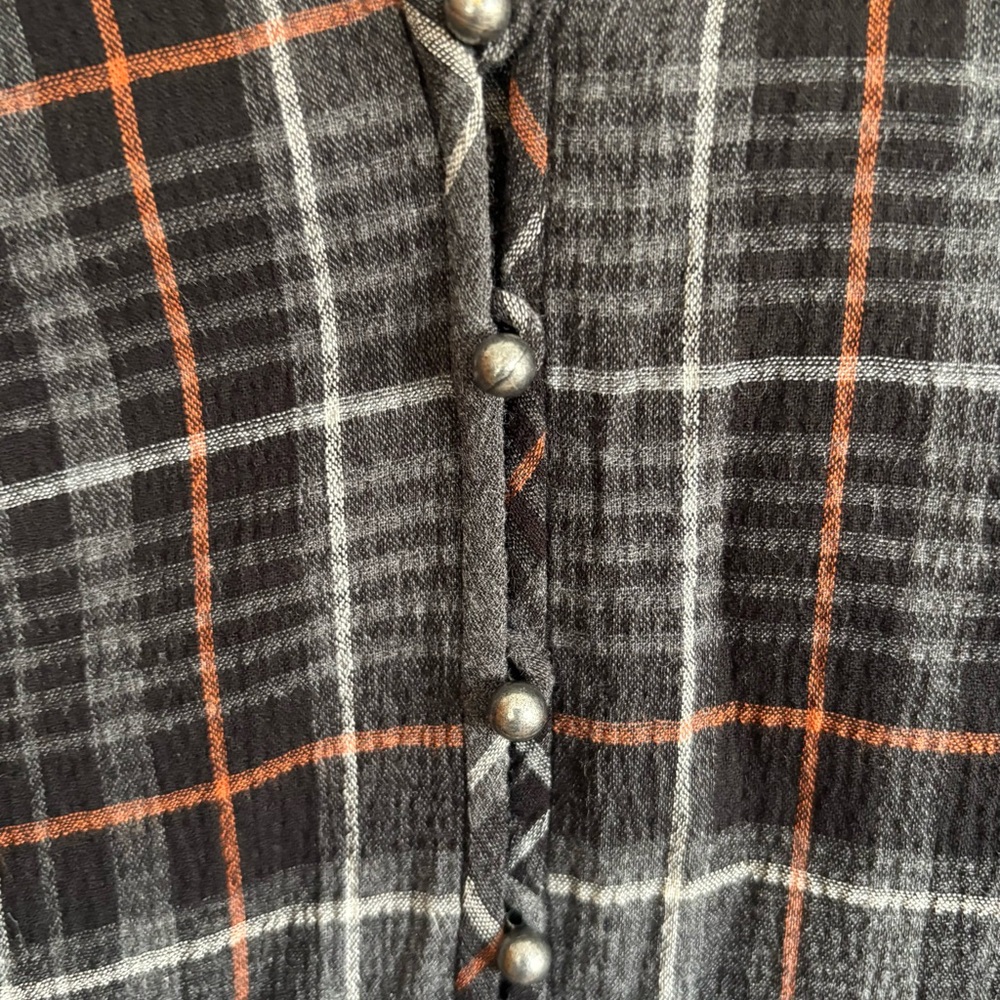 Veronica Beard Plaid Button Front Top - image 4